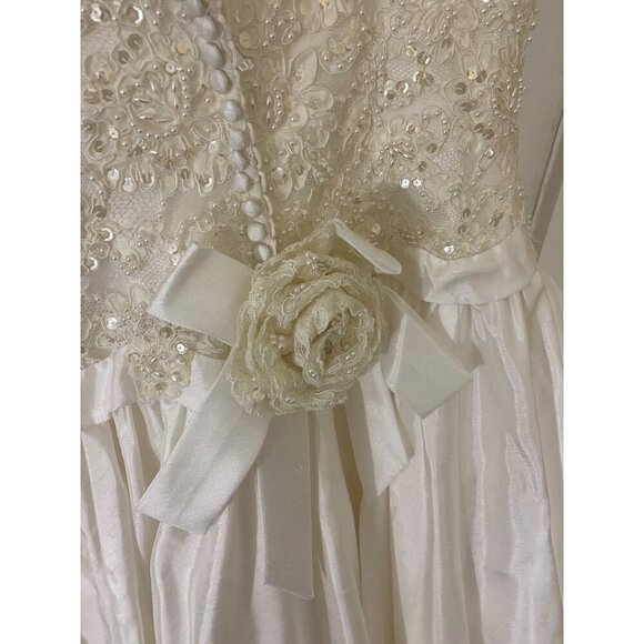 Vintage Min Cheri Women's Embellished Beaded Wedding Dress - Small - Picture 5 of 13